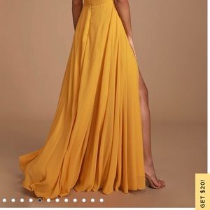 Maxi dress. Yellow. From Lulus.